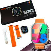 V200 NEW FASHION ULTRA 2.2 LARGE SCREEN IP68 WATERPROOF SPORT SMART WATCH WITH WearFit pro APP ORANGE
