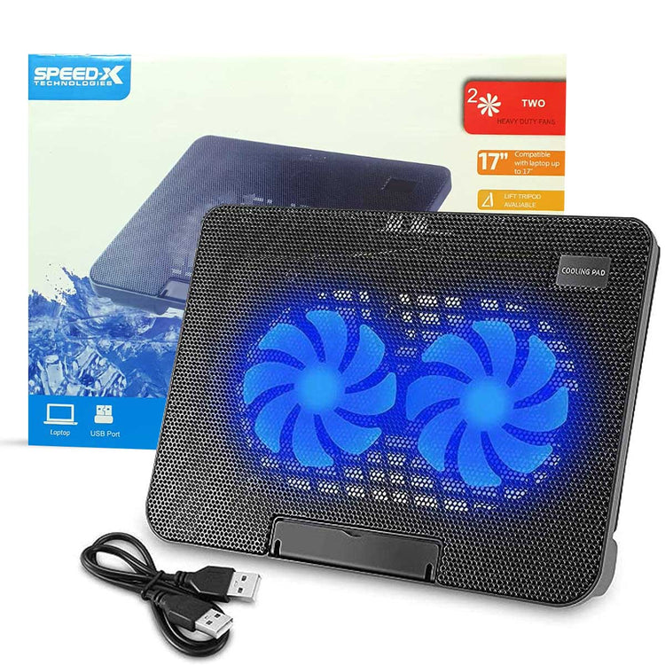 SPEED-X N99 2 FAN COOLING PAD WIHT TWO USB AND LIGHT