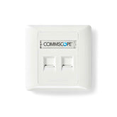 Commscope 2 Port Cat6 Face Plate Netwotking Socket
