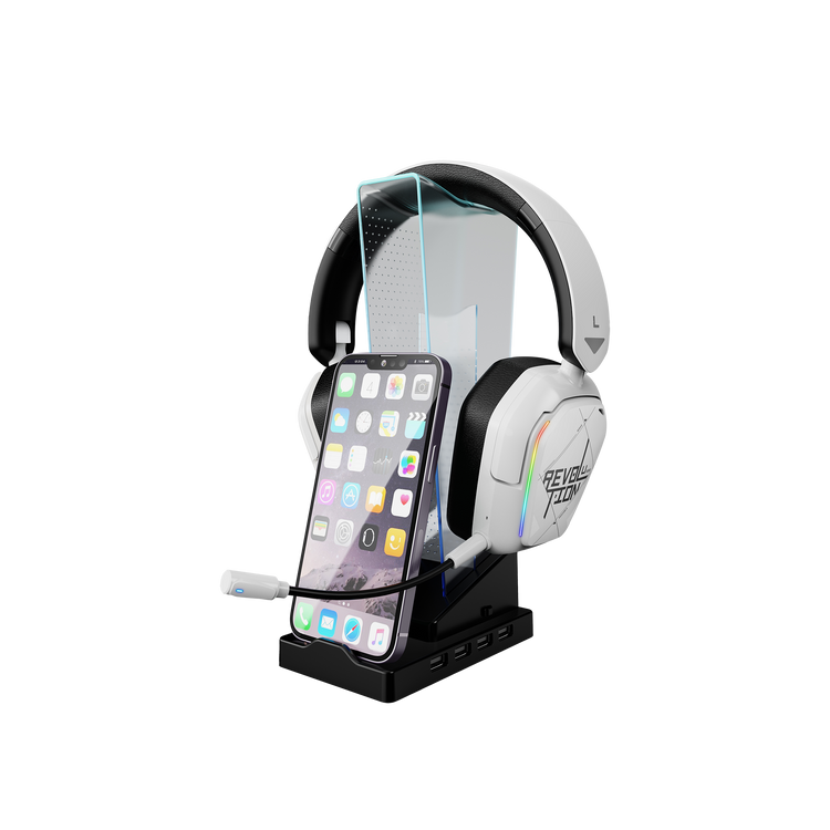 XTRIKE ME HT-09 HEADSET & PHONE STAND WITH 4 USB PORT AND LED LIGHT