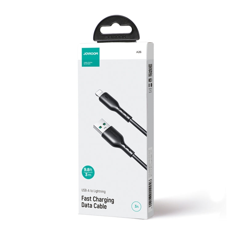 Joyroom SA26-AL3 Flash-Charge Series 3A Fast Charging Data Cable (USB-A to Lightning) 1m-Black