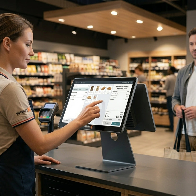 SPEED-X SX-PT1568 DUAL DISPLAY CORE I5 ALL-IN-ONE POS SYSTEM
