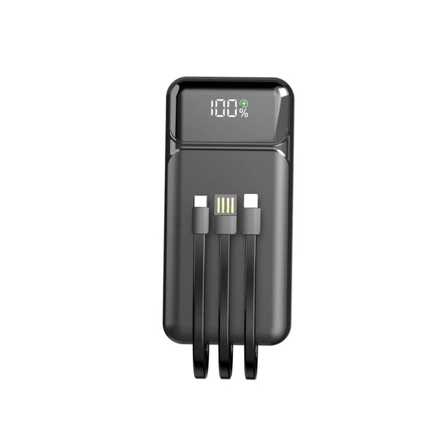ASPOR A316 20000MAH 22.5W HIGH SPEED BUILT IN CABLE FAST CHARGING POWER BANK BLACK