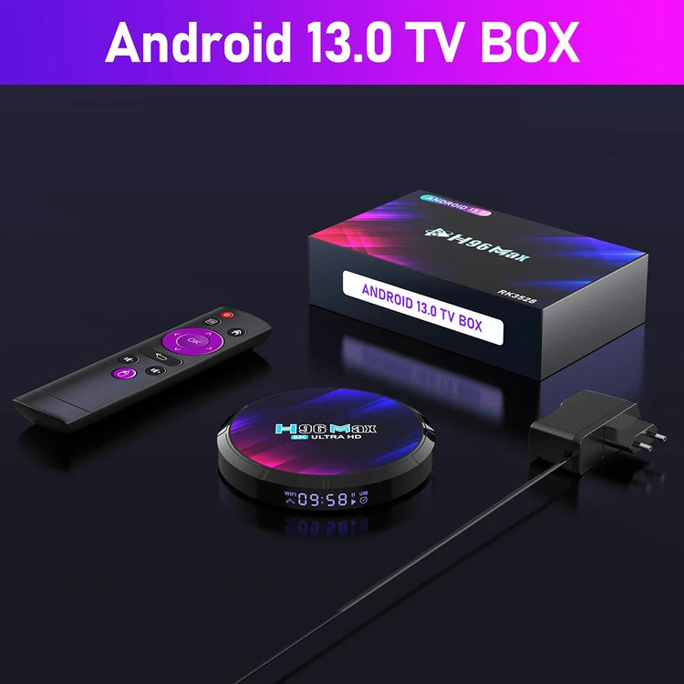 H96 MAX FOR LED LCD ANDROID TV 13.0 VERSION TV BOX 4+64GB