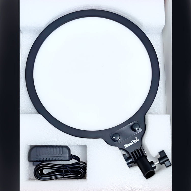 NEEPHO 26CM LED SOFT RING LIGHT WITH 360 ROTATING PAN TILT