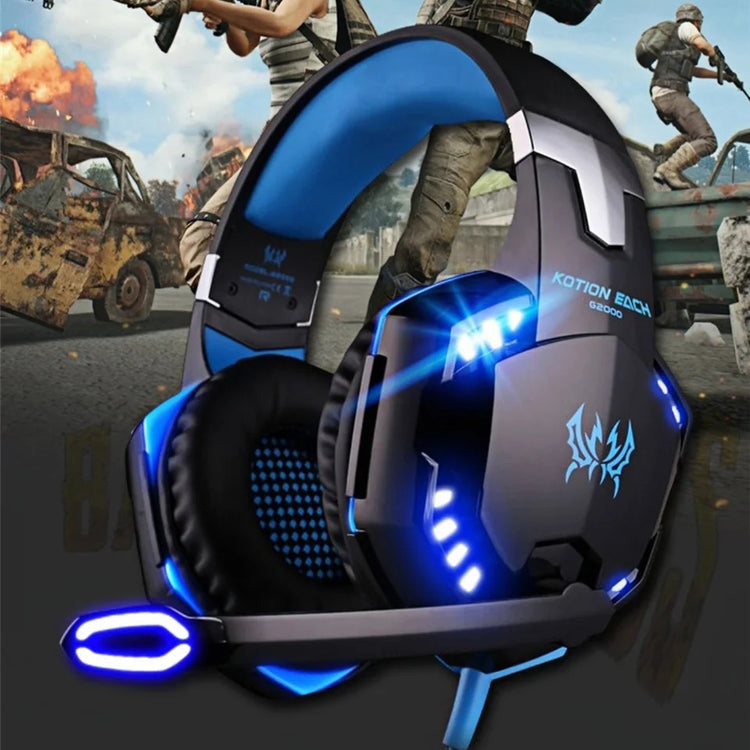 KOTION EACH-G2000 STEREO GAMING HEADSET DEEP BASS COMPUTER GAMING WIRED HEADPHONE WITH LED LIGHT & MIC