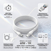 SPEED-X SX-D22C 60W USB-C TO USB-C FAST CHARGING CABLE 1M
