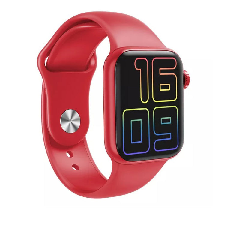 HW12 Smart Watch 40mm Full Screen With Rotating Key Heart Rate Monitor Fitness Tracker BT Make Calls WITH Wearfit Pro App Red