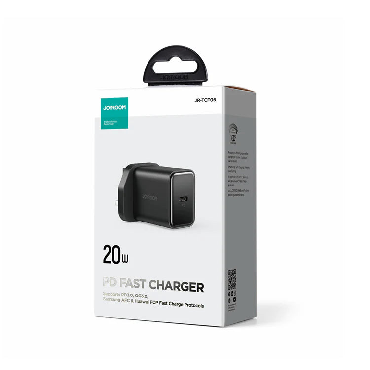 JOYROOM JR-TCF20 UK PLUG PD 20W CHARGER WHITE