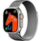 S9 ULTRA 49MM (3 STRAPS) SMART WATCH SERIES 9 WITH Metal Milanese Strap BLUETOOTH VOICE CALL 2.2 INCH HD SCREEN WITH FITPRO APP SILVER
