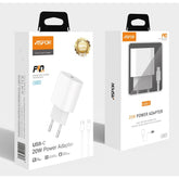 ASPOR A801 New 20W EU PIN USB-C Fast Charging QC 3.0 WHITE
