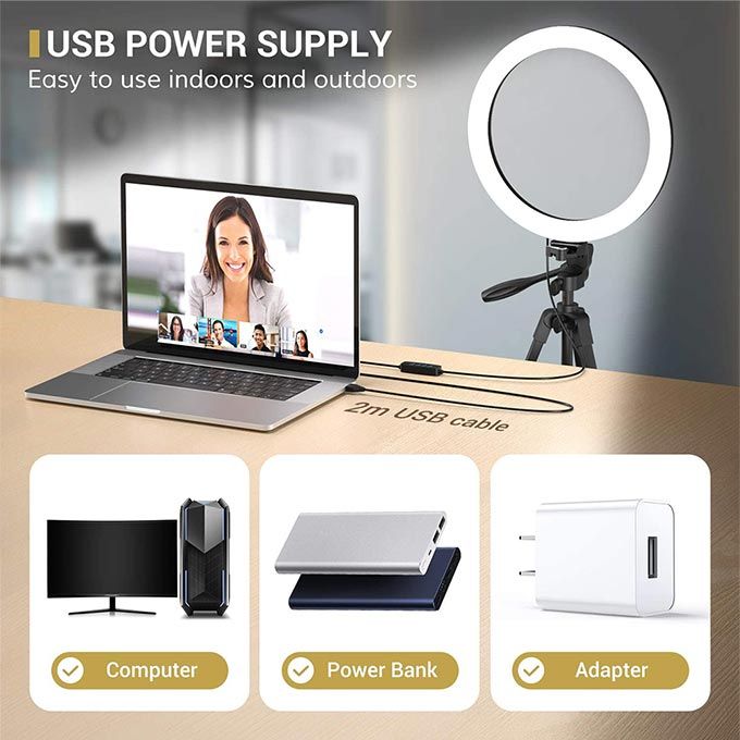 MJ33CM RGB LED STUDIO CAMERA RING LIGHT PHOTOGRAPHY WITH MOBILE HOLDER