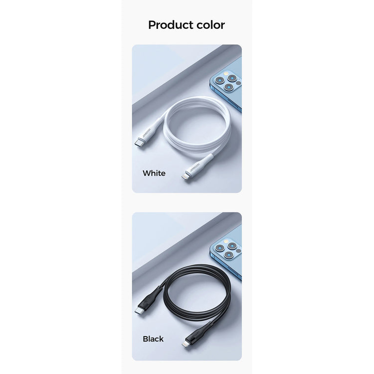 JOYROOM S-1224M3 TYPE-C TO LIGHTNING FAST CHARGING CABLE 1.2M WHITE