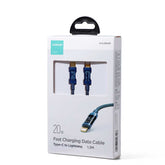JOYROOM S-Cl020a12 Type-C To Lightning 20w Data Cable 1.2m Transparent Nylon BLUE