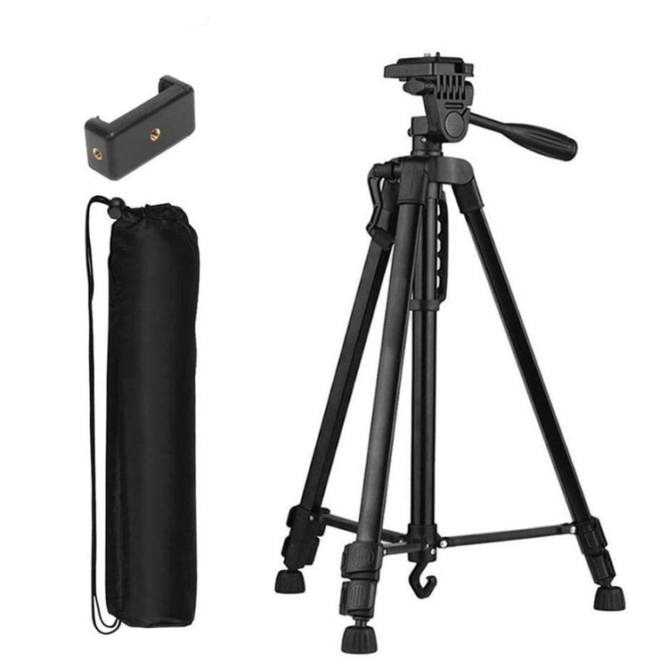 3366 ALUMINIUM TRIPOD STAND (55-INCH) WITH MOBILE PHONE HOLDER