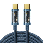 JOYROOM S-CC100A12 Type-C to TYPE-C 100W Data Cable 1.2m Blue