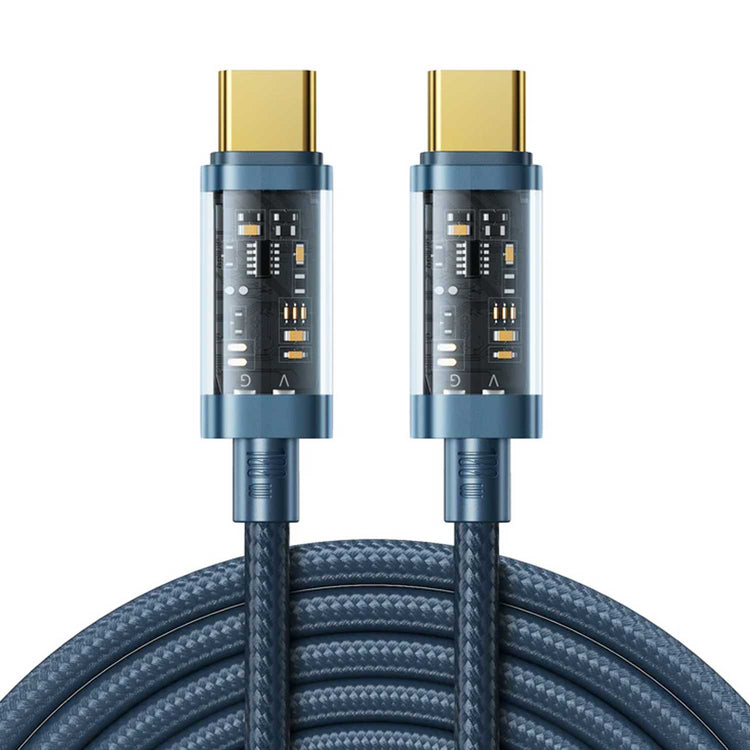 JOYROOM S-CC100A12 Type-C to TYPE-C 100W Data Cable 1.2m Blue