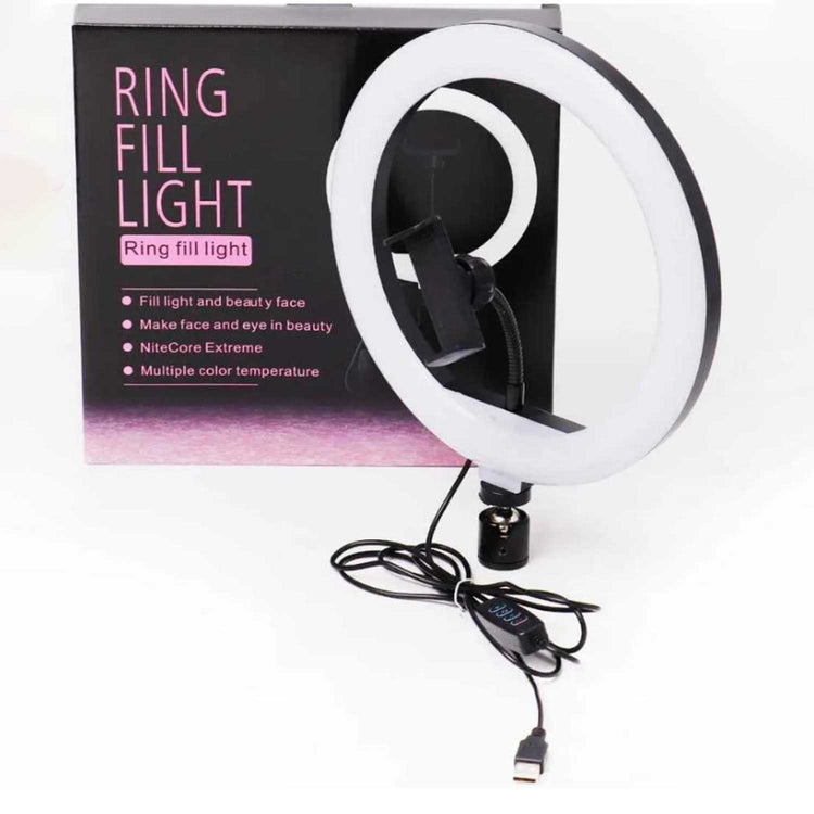 26CM LED STUDIO CAMERA RING LIGHT PHOTOGRAPHY WITH MOBILE HOLDER