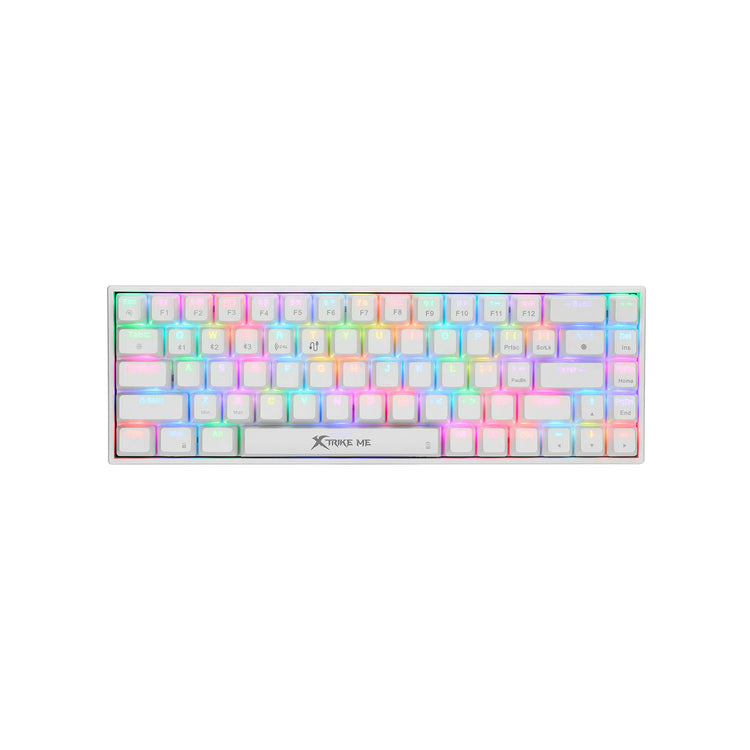 XTRIKE ME GK-994W RGB 68 KEY BT 2.4GHZ WIRELESS GAMING KEYBOARD WHITE
