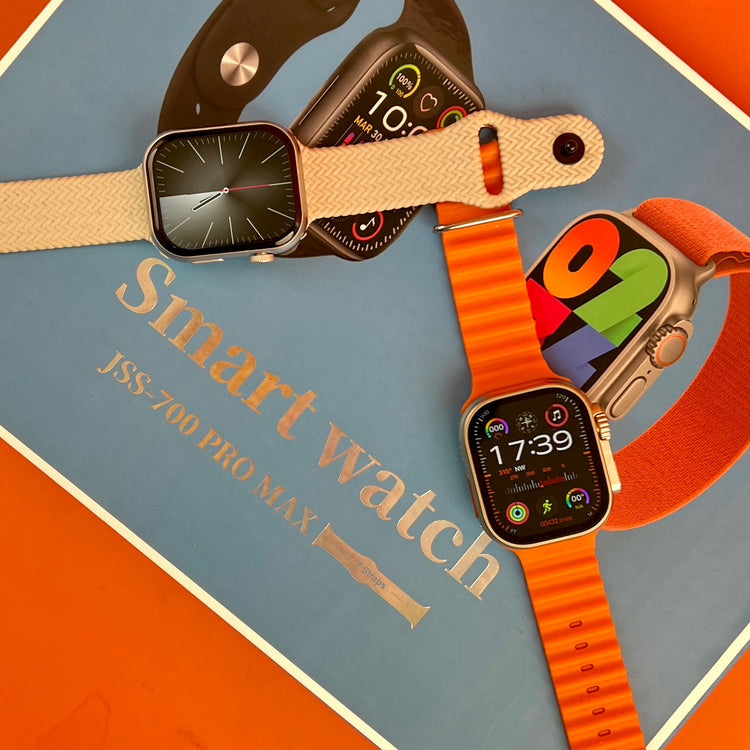 JSS-200 ULTRA2 5 STRAPS + 1 SILICONE CASE2.0 INCH BT CALL SMART WATCH WITH MAGNETIC CHARGER HRYFINE APP GOLD