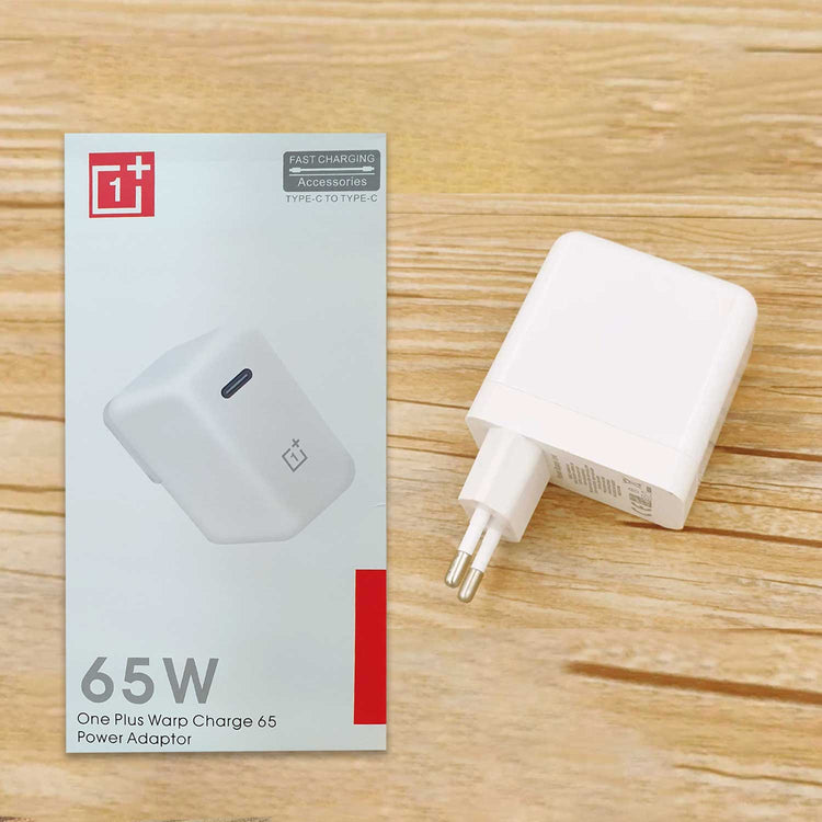 65W ORIGINAL ONEPLUS SUPER FAST WARP CHARGE (EU PIN) WITH USB TYPE C TO TYPE C CABLE