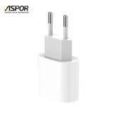 ASPOR A801 New 20W EU PIN USB-C Fast Charging QC 3.0 WHITE