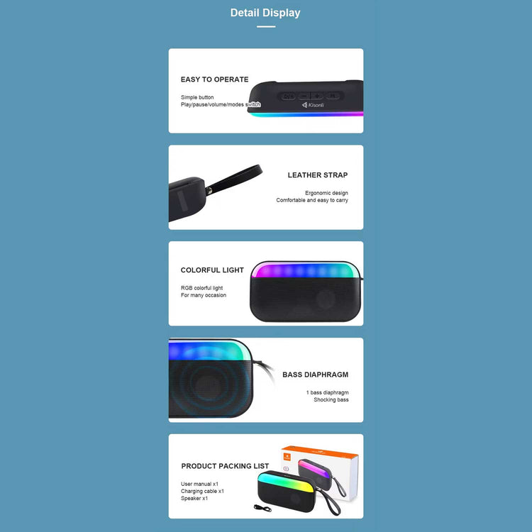 KISONLI S19 PORTABLE BLUETOOTH MINI SPEAKER