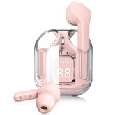 AIR 31 TWS ORIGINAL WITH BIG PACKING TRANSPARENT EARBUDS BLUETOOTH 5.3V Pink