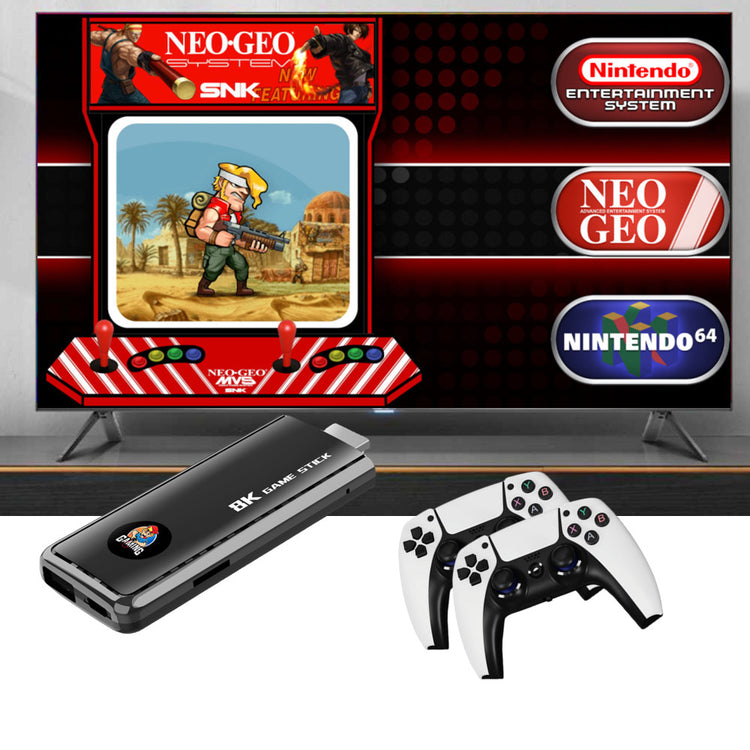 X6 64GB CLASSIC 8K HD TV 40000+ GAMES WITH CONSOLE WIRELESS 2.4G GAMES STICK