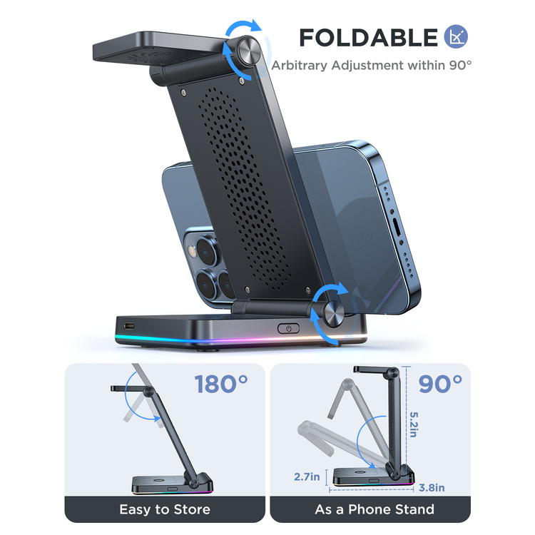 JOYROOM JR-WQN01 15W 3in1 Foldable Wireless Charging Station