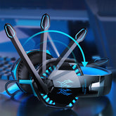 KOTION EACH-G2000 STEREO GAMING HEADSET DEEP BASS COMPUTER GAMING WIRED HEADPHONE WITH LED LIGHT & MIC