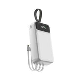 ASPOR A317 22.5W 30000MAH FAST CHARGING POWER BANK WITH 3 CABLES WHITE