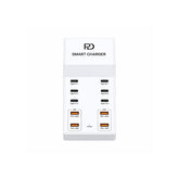 T8+ SMART INTELLIGENCE USB-C 10-PORT CHARGER 72W TOTAL OUTPUT FOR MULTI DEVICES