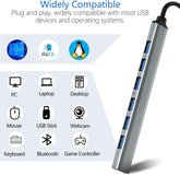SPEED-X SP-UH307AL 7 PORT USB 3.0 ULTRA SLIM PORTABLE HUB ALUMINUM ALLOY