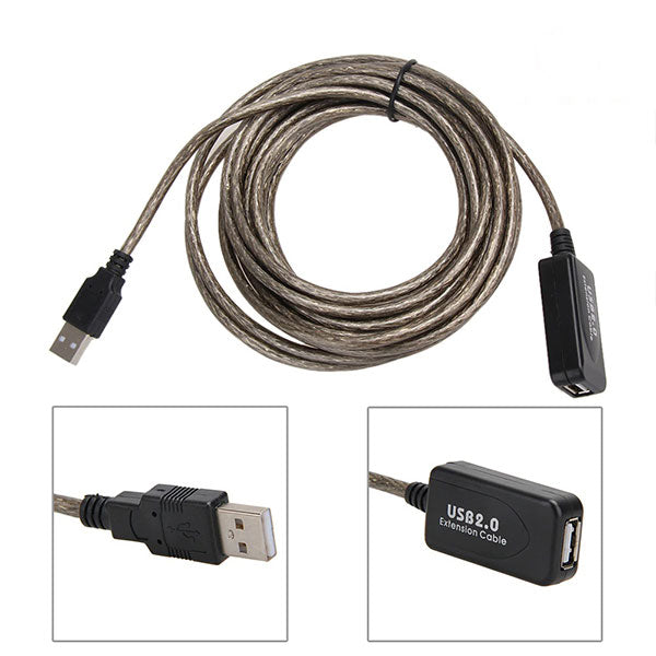 USB EXTENSION MALE TO FEMALE 2.0 WITH IC (IMPORTED CABLE) 10M