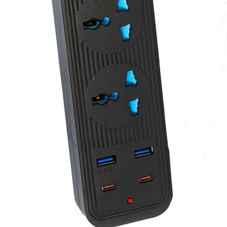 504pu Speed-X Premium Portable Power Strip 5socket+2usb Port+2 TYPE C USB CABEL LENGTH 2M