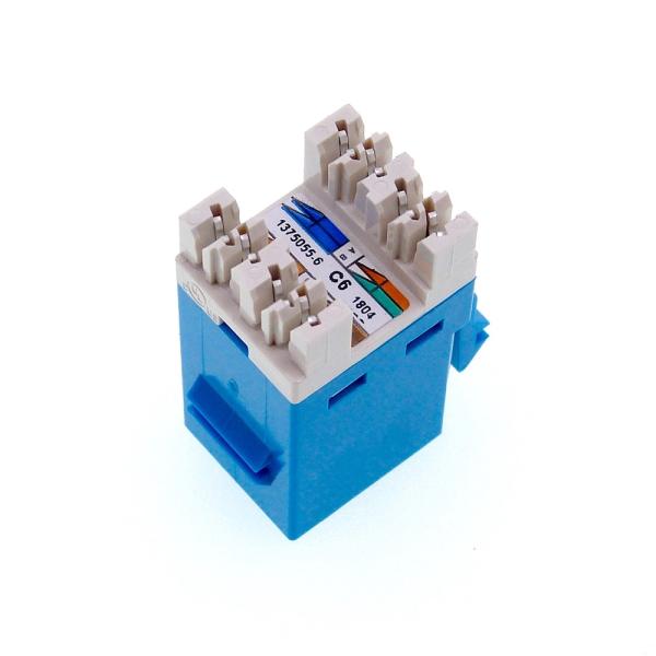 COMMSCOPE CAT 6 IO TOOL-LESS KEYSTONE JACK 110 UTP BLUE