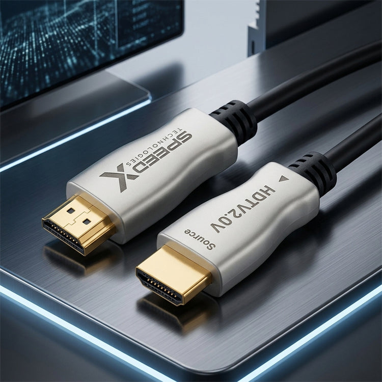 SPEED-X 20M FIBER HDMI CABLE 2.0/2.1 AOC(ACTIVE OPTICAL CABLE) 30AWG COPPER SUPPORT 4K 8K UHD