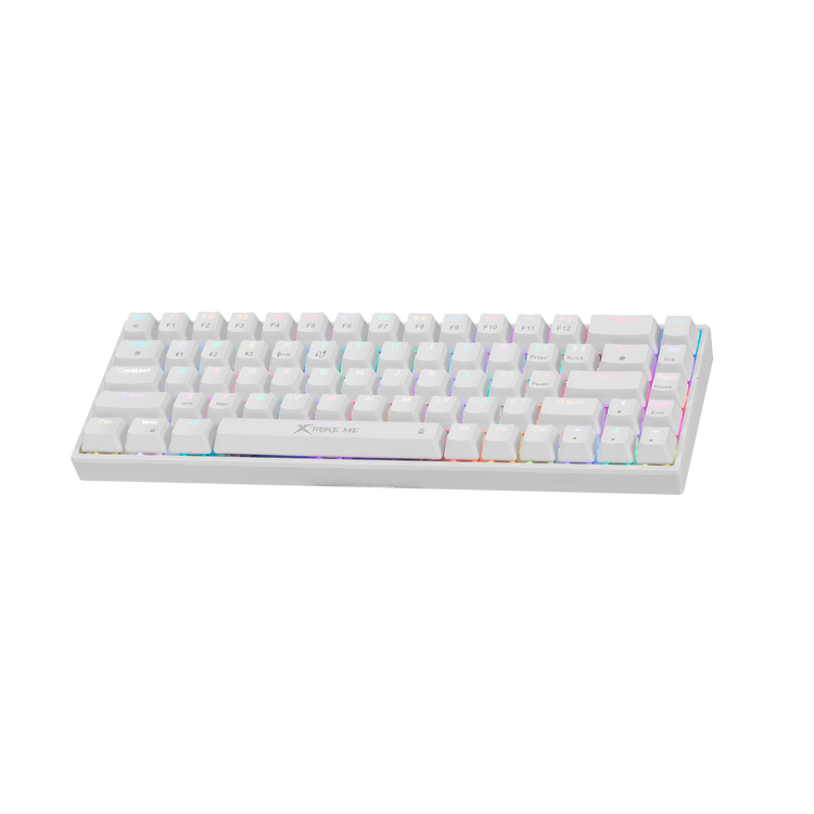 XTRIKE ME GK-994W RGB 68 KEY BT 2.4GHZ WIRELESS GAMING KEYBOARD WHITE
