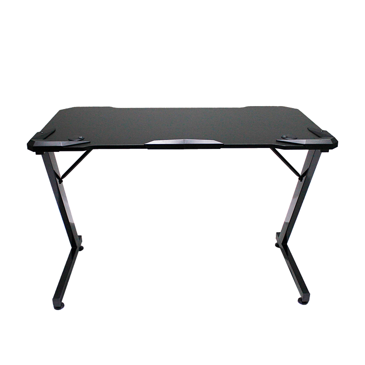 XTRIKE ME DK-02 ERGONOMIC COMPUTER DESK WITH HEADPHONE HOOK AND CUP HOLDER Z-SHAPED LEGS BLACK