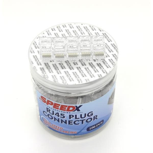 SPEEDX CAT6 (FU) UTP Connector – 100 PCS Per Bottle
