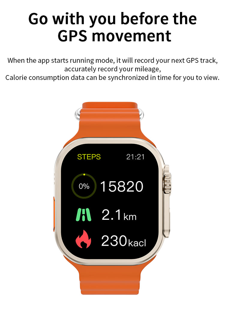 T900 ULTRA 2 SERIES 9 2.19 INCH SCREEN LAXASFIT SMART WATCH ORANGET900 ULTRA 2 SERIES 9 2.19 INCH SCREEN LAXASFIT SMART WATCH ORANGE