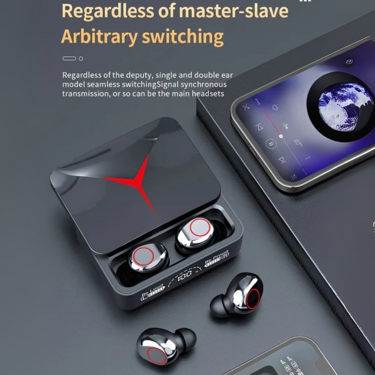 M90 PRO EARBUDS TWS BLUETOOTH 5.2 HEADPHONES TOUCH CONTROL EARPHONES LED DISPLAY HEADSET 9D HIFI QUAILTY