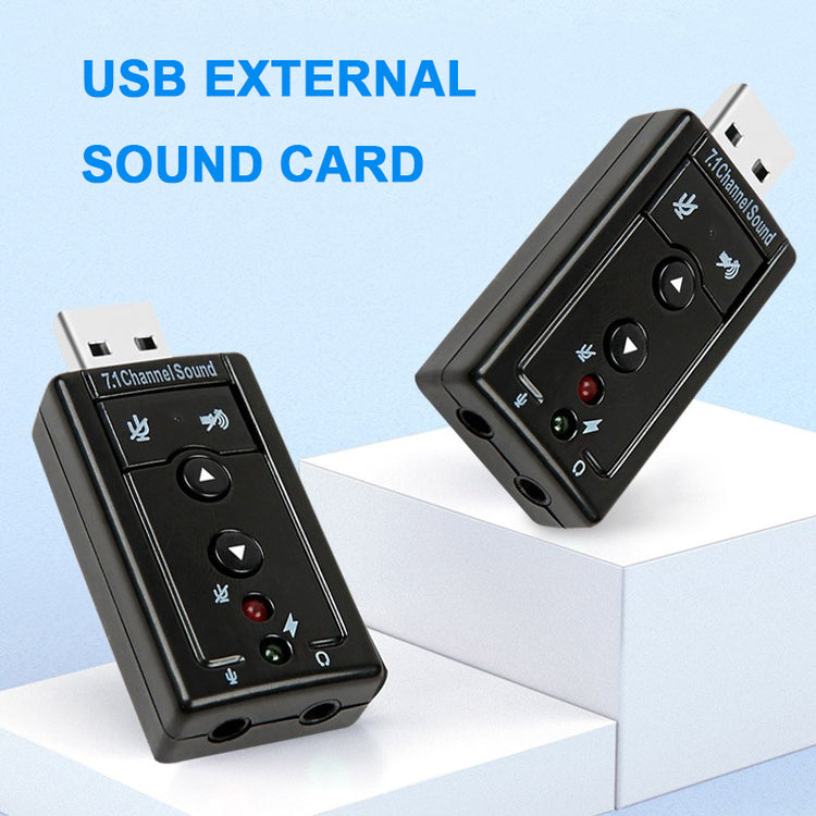 USB sound card 7.1 Black