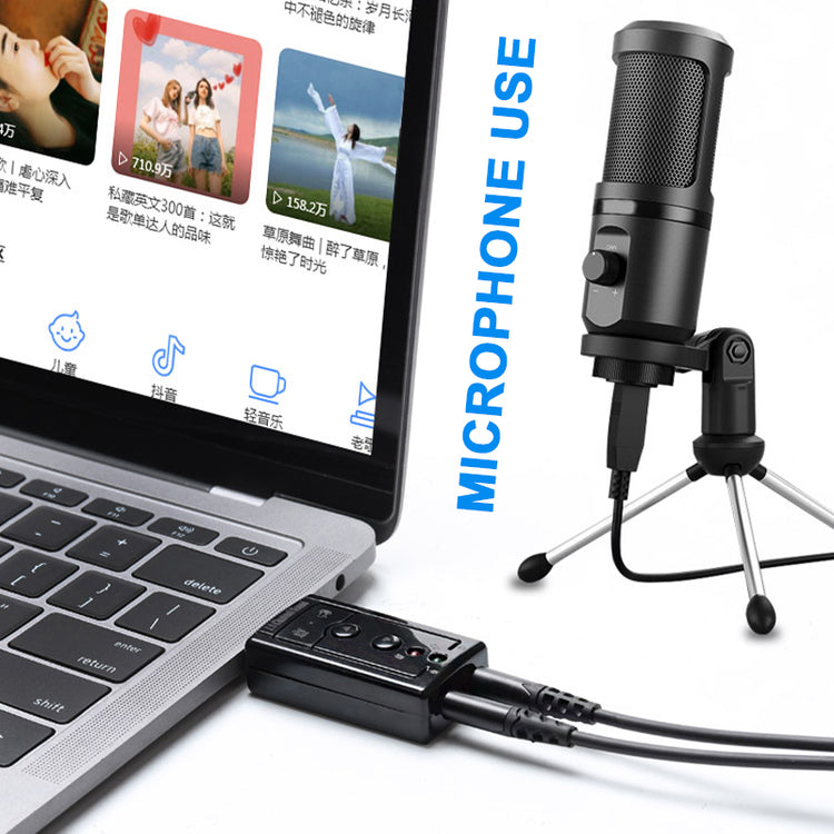 USB sound card 7.1 Black