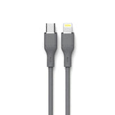 LOGILINK TYPE C TO LIGHTNING SILICONE FAST CHARGING DATA CABLE 1M (1 YEAR WARRANTY) GREY