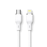 LOGILINK TYPE C TO LIGHTNING SILICONE FAST CHARGING DATA CABLE 1M (1 YEAR WARRANTY) WHITE