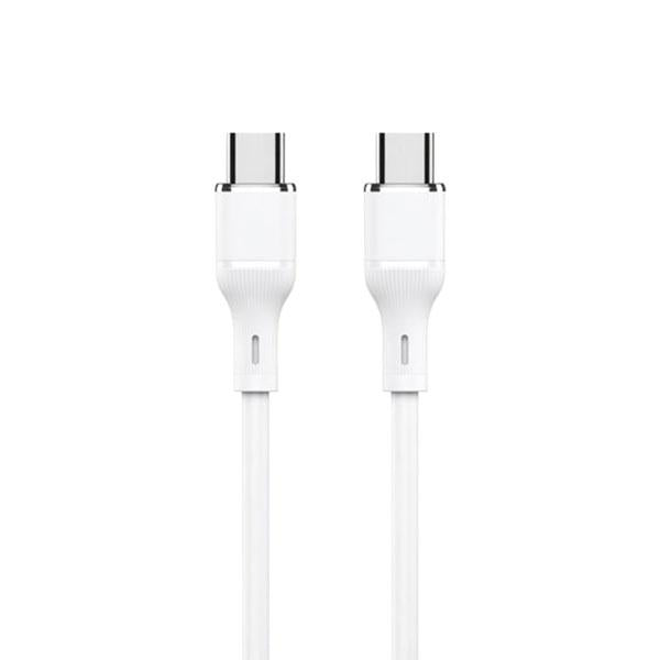 LOGILINK TYPE C TO TYPE C SILICONE FAST CHARGING DATA CABLE 1M (1 YEAR WARRANTY) WHITE