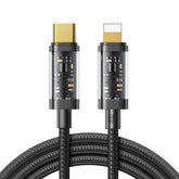 JOYROOM S-CL020A12 Type-C to Lightning 20W Data Cable 1.2m transparent nylon Black