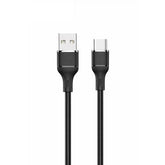 LOGILINK USB TO TYPE C SILICONE FAST CHARGING DATA CABLE 1M (1 YEAR WARRANTY) BLACK